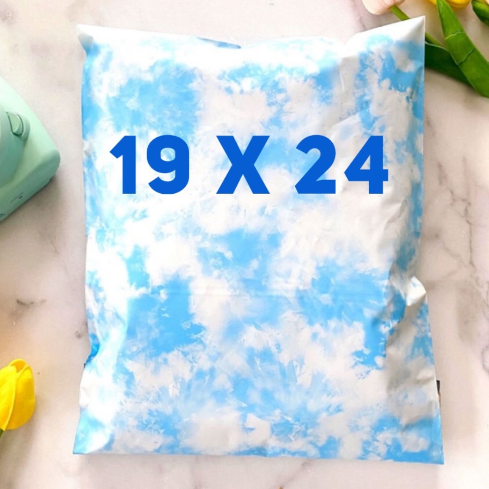 2 SETS LEFT☁️10 Cloud Tie Dye Poly Mailers JUMBO SIZE 19 x 24 inch